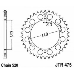 Rear Sprocket Jt 475 z44 Corone JT