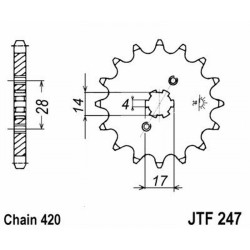 Pignone Jt 247 z13 Pignoni JT