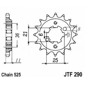 Front Sprocket Jt 290 z14 Pignoni JT