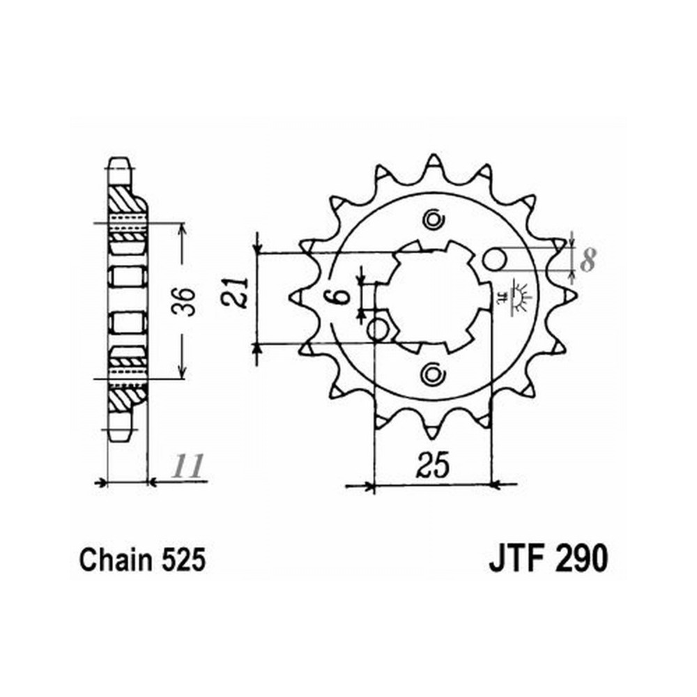 Front Sprocket Jt 290 z14 Pignoni JT