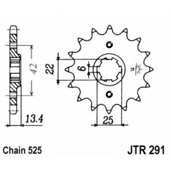 Pignone Jt 291 z15 Pignoni JT
