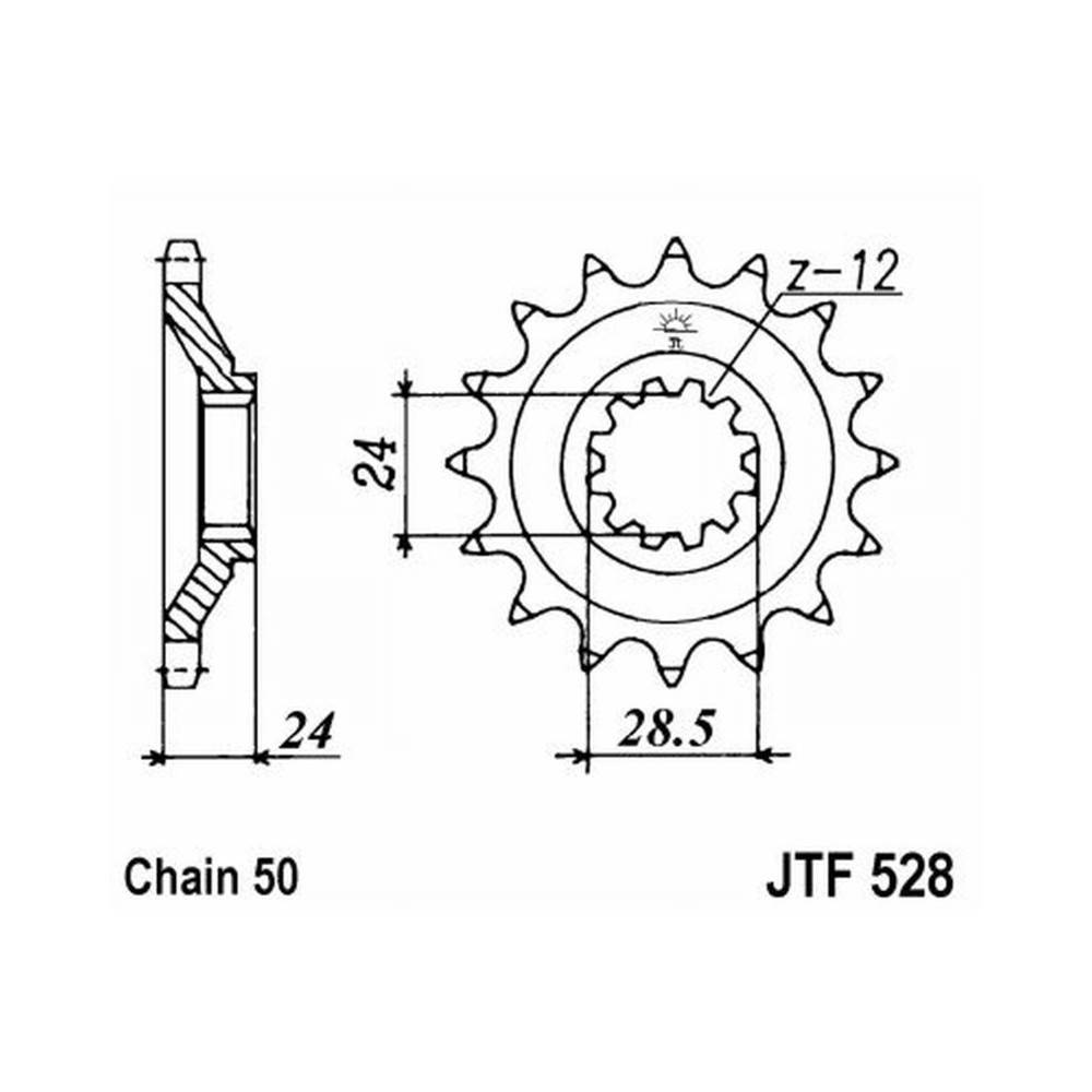 Front Sprocket Jt 528 z17 Pignoni JT