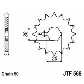 Front Sprocket Jt 568 z16 Pignoni JT