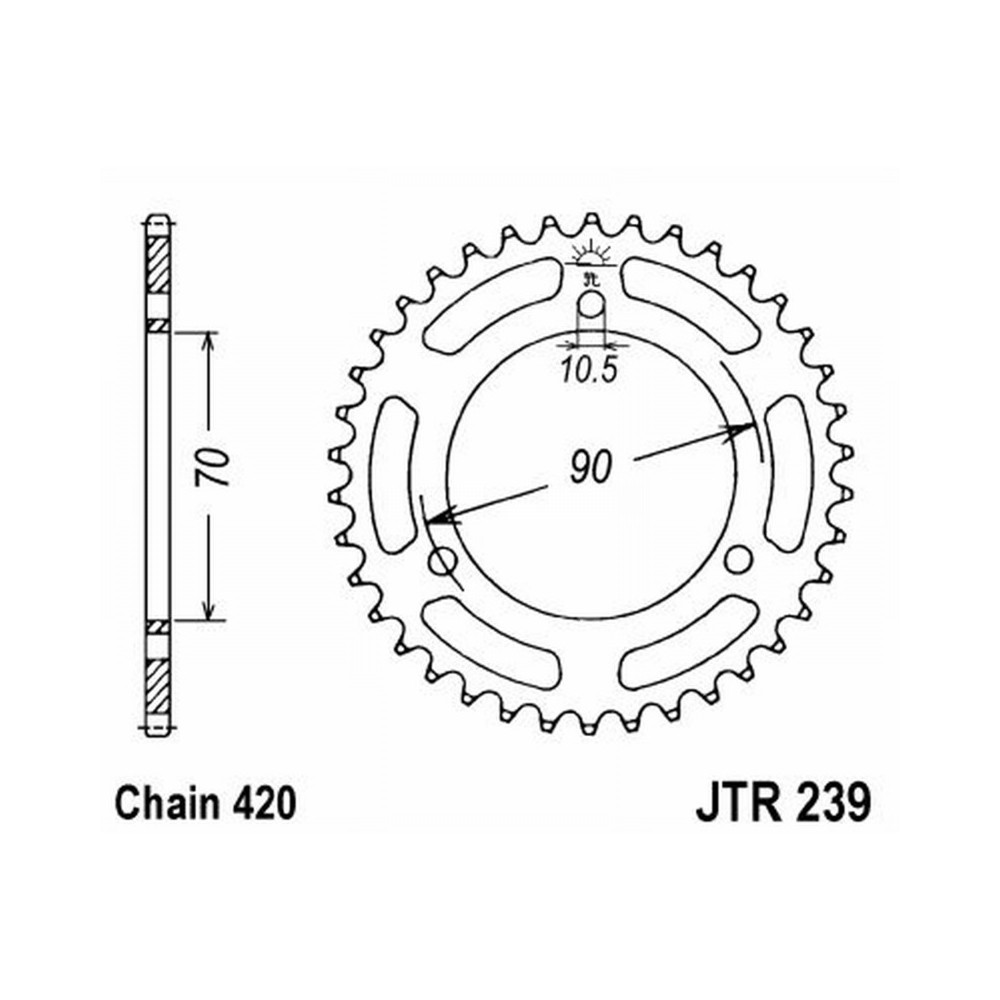 Rear Sprocket Jt 239 z38 Corone JT