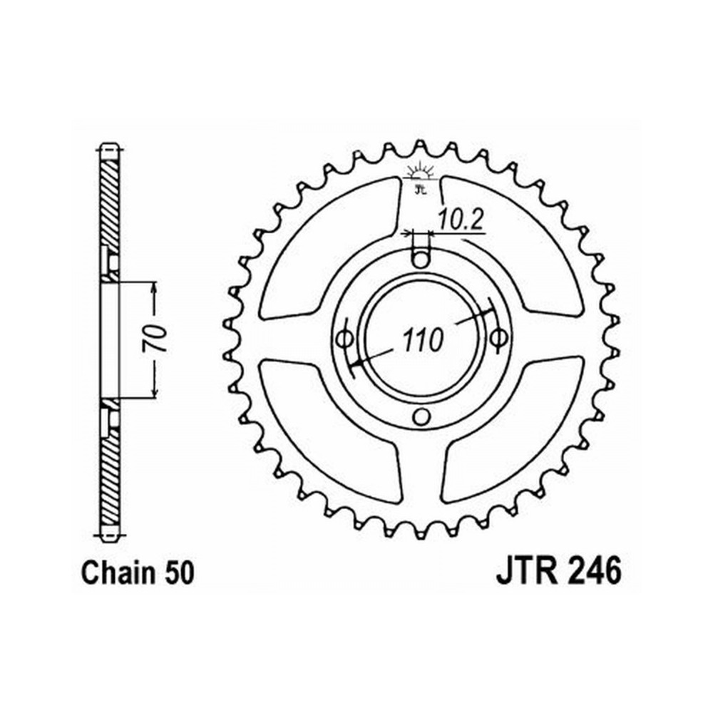 Rear Sprocket Jt 246 z36 Corone JT