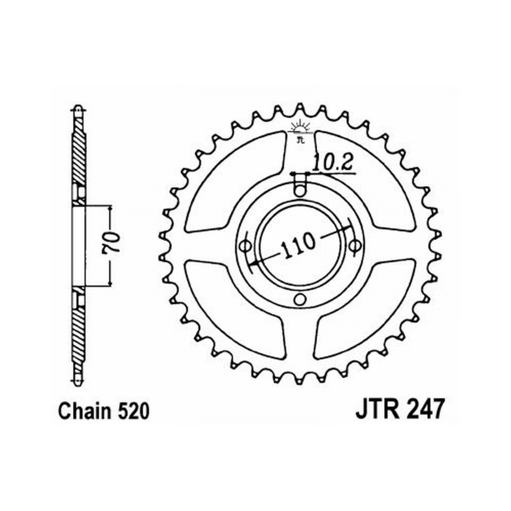 Rear Sprocket Jt 247 z35 Corone JT