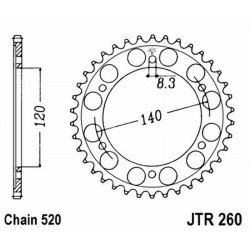 Rear Sprocket Jt 260 z38 Corone JT