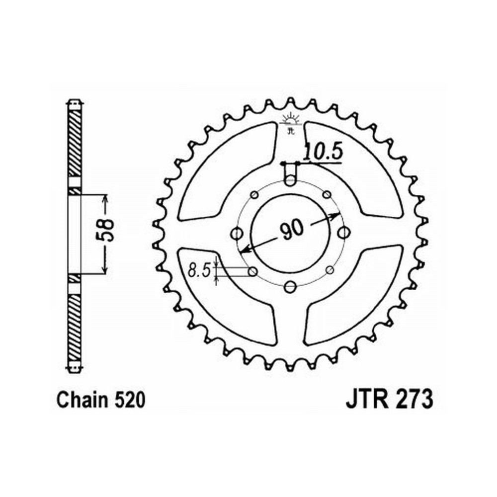 Rear Sprocket Jt 273 z39 Corone JT