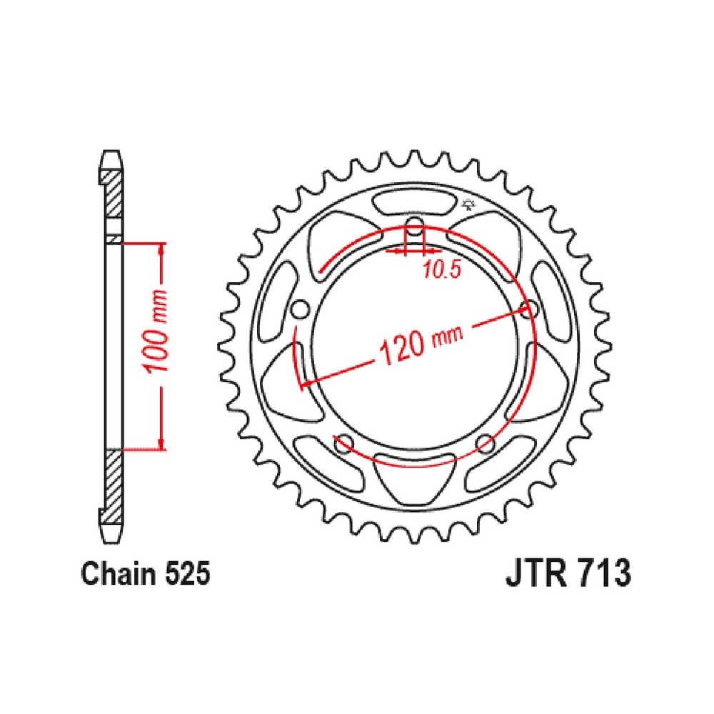 Rear Sprocket Jt 713 z41 for APRILIA RSV4 RRR 1000 15-20 and other models Rear Sprockets JT