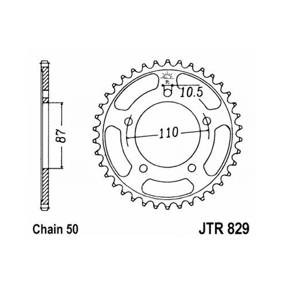 Rear Sprocket Jt 829 z43 Corone JT