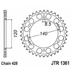 Rear Sprocket Jt 1361 z50 Corone JT