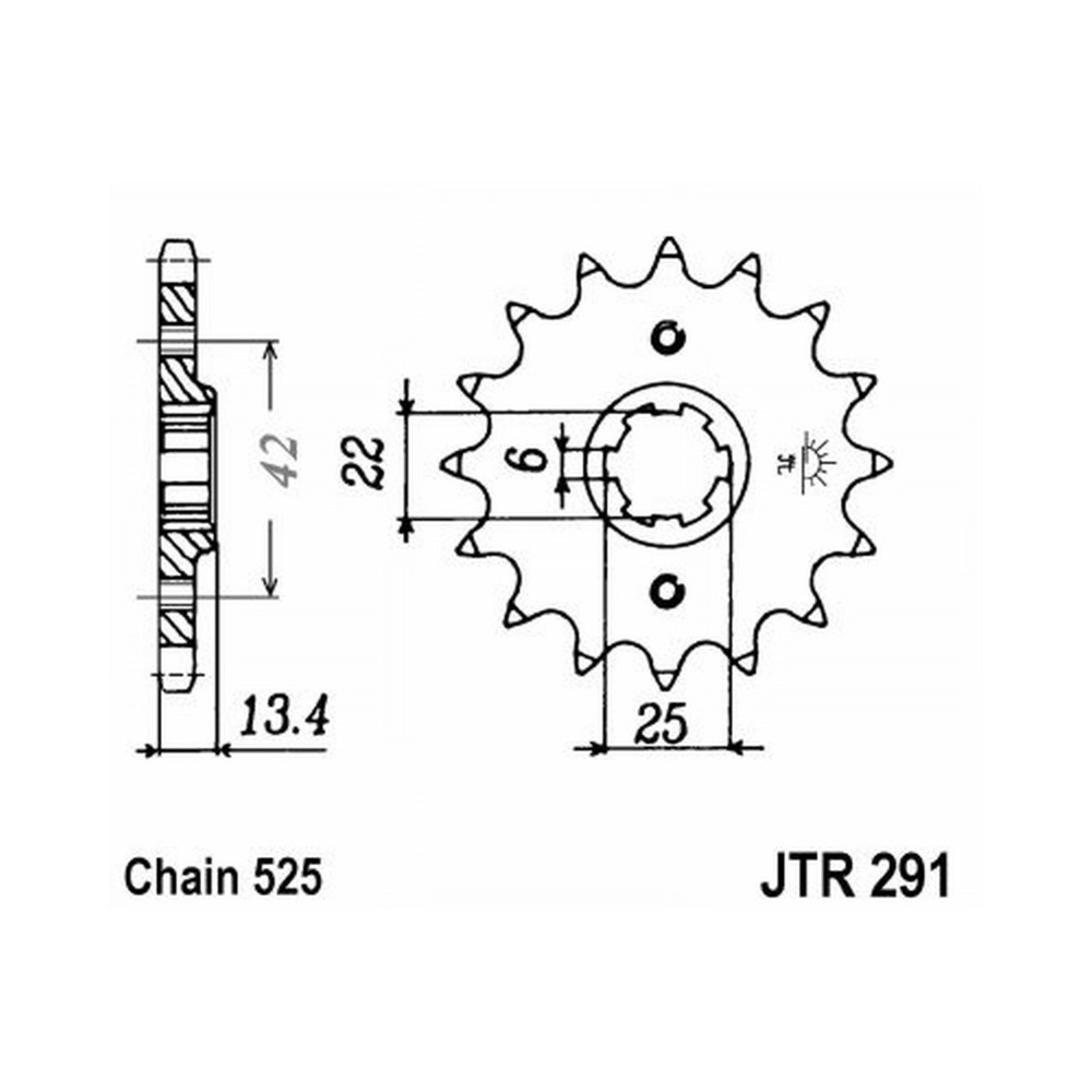 Front Sprocket Jt 291 z16 Pignoni JT