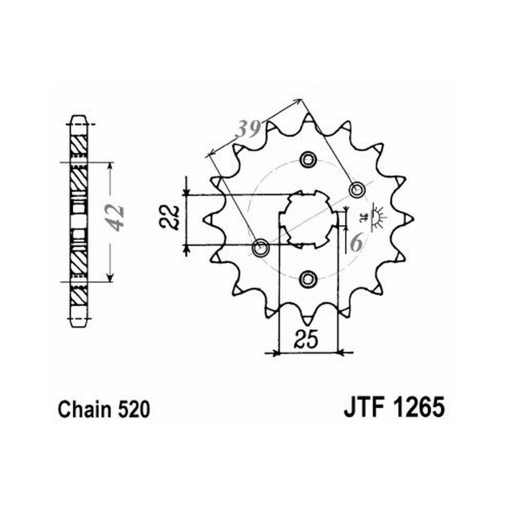 Pignone Jt 1265 z15 Pignoni JT