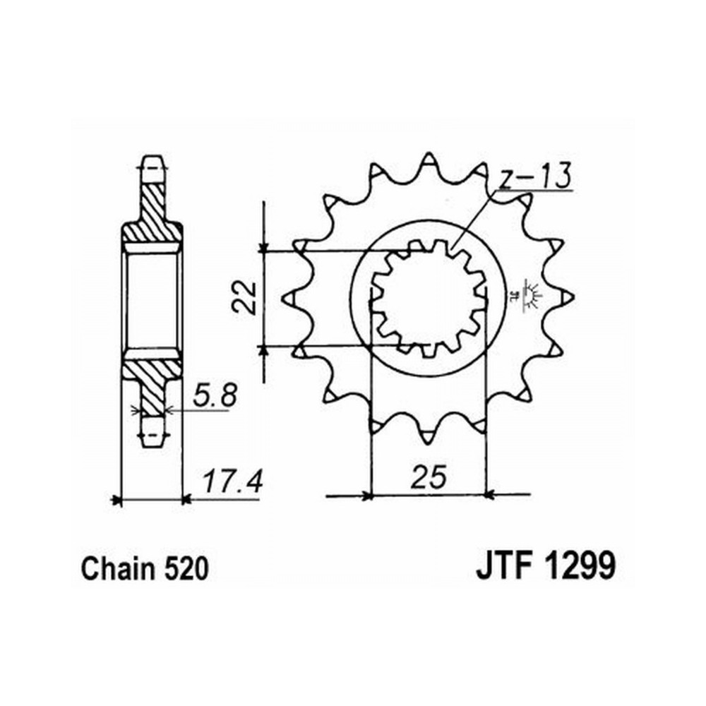 Pignone Jt 1299 z14 Pignoni JT
