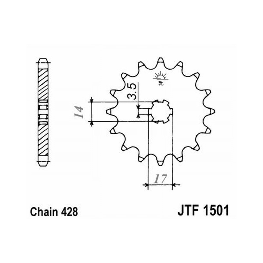 Front Sprocket Jt 1501 z13 Pignoni JT