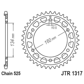 Corona Jt 1317 z40 per HONDA CBR1000RR SP 20