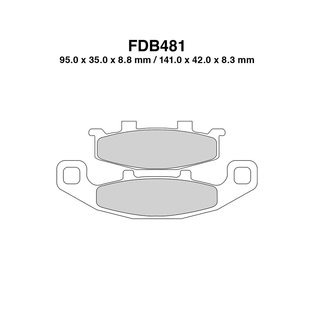 Ferodo Brake Pads FDB481EFP for KAWASAKI ZZR 250 90-93 and other models Brakes Ferodo