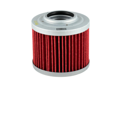 Oil Filters | The oil filter traps the particles that build up in the engine oil during use, protecting bearings, bushings and moving parts from wear. It should be replaced at every oil change to keep lubrication effective and extend engine life.Here you find oil filters from HIFLO FILTRO, Champion, MAHLE, UFI and Nypso, covering road bikes, naked bikes, scooters and cruisers across small and large displacements. Pick the right one by checking your bike's model and year, or by matching the original part number listed in the product details.