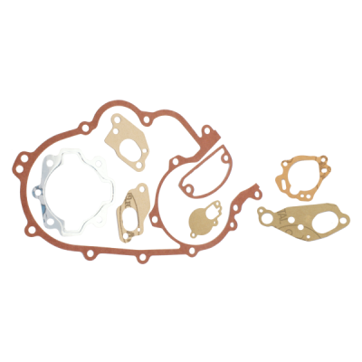Gaskets | Gaskets seal the joints between engine components, preventing oil leaks or loss of compression between crankcase, cylinder, head and stator cover. They are wear parts that need replacing every time the engine is opened, whether for routine servicing or a rebuild.This category includes stator gaskets, complete top-end and engine gasket sets, cylinder base and exhaust gaskets, plus sheets of gasket paper in different thicknesses to cut to size. Brands stocked include Artein, RMS, RMS Classic, Evok, Goetze and Athena. Pick the right one by bike model and engine size, by thickness, or by matching the original part code.