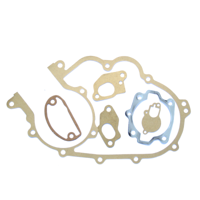 Gaskets | Gaskets seal the joints between engine components, preventing oil leaks or loss of compression between crankcase, cylinder, head and stator cover. They are wear parts that need replacing every time the engine is opened, whether for routine servicing or a rebuild.This category includes stator gaskets, complete top-end and engine gasket sets, cylinder base and exhaust gaskets, plus sheets of gasket paper in different thicknesses to cut to size. Brands stocked include Artein, RMS, RMS Classic, Evok, Goetze and Athena. Pick the right one by bike model and engine size, by thickness, or by matching the original part code.