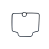 Float bowl gasket Keihin for Pwk28 - Pe20-28 carburetors - W1354-042-9900 Fuel System Keihin
