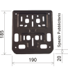 Support de plaque d immatriculation RMS Classic Standard pour moto et scooter Autre Rms Classic
