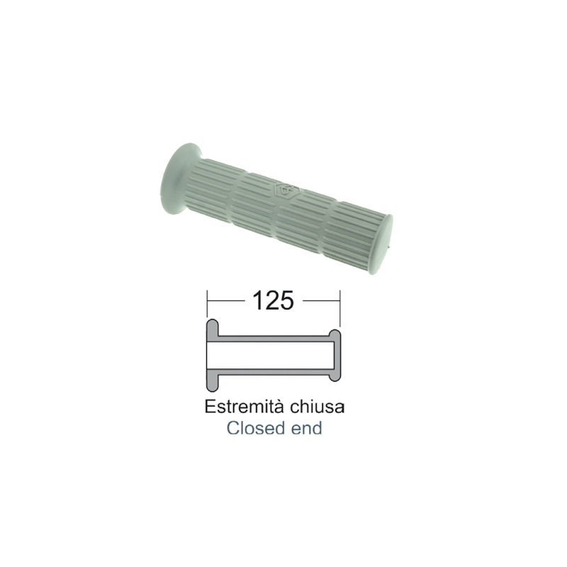 Paire de poignées RMS Classic grises Piaggio Vespa 50-90-125 Spring Poignées Rms Classic
