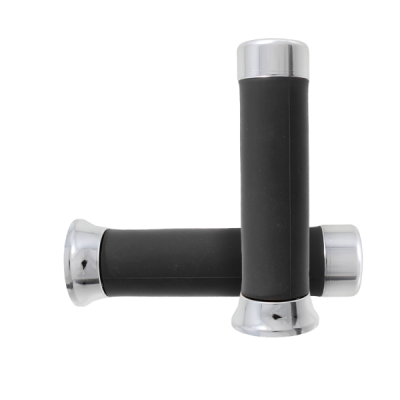 Grips | Grips cover the ends of the handlebar and give a secure, comfortable hold, absorbing vibration and preventing the hands from slipping during riding, whatever the road surface.The range includes rubber and soft compound grips for road, cross and adventure use, from brands such as ARIETE, Domino, Rms Classic, RMS, EBC, OXFORD, BKR and PROTAPER, with models built for Piaggio, Vespa, Kawasaki and Suzuki Burgman. To pick the right pair, check the handlebar diameter, the grip length and, where needed, the bike model or original part code.