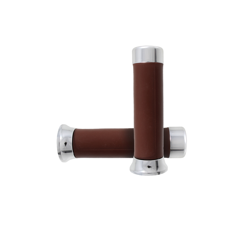 Pair of Brown Knobs with chrome caps RMS Classic Piaggio Vespa PX Grips Rms Classic
