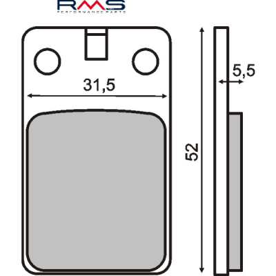 RMS Organic Brake Pads Malaguti F12 Phantom 50cc