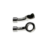 M10 BANJO, 20 UP 20 RIGHT, CHROME Brake Hoses Evok