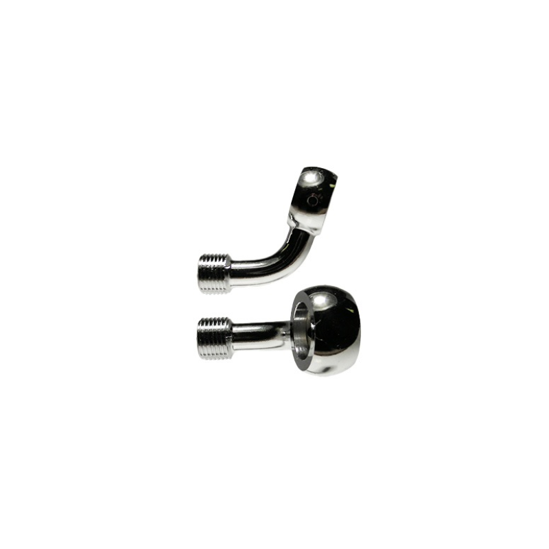 M10 75 BANJO, CHROME Brake Hoses Evok