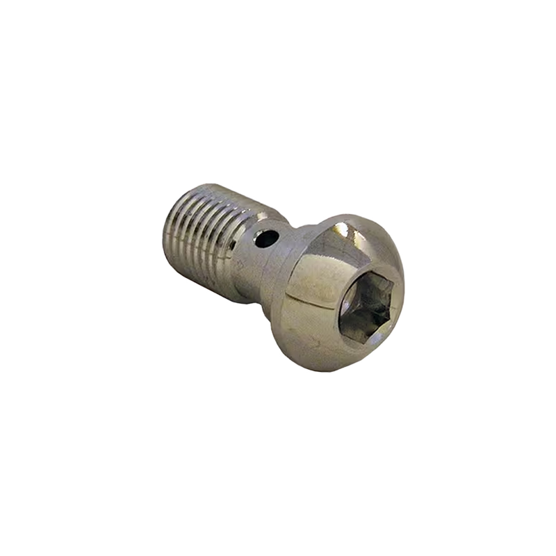Bullone banjo singolo bombato UNF da 3 8 cromato Tubi Freno Evok