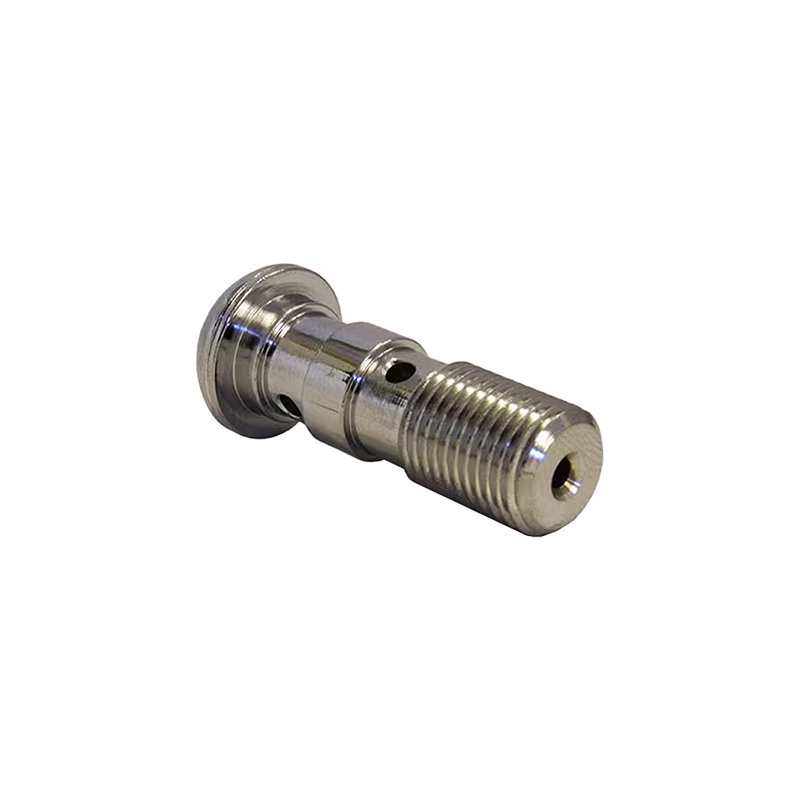 M10x1.00 DOMED DOUBLE BANJO BOLT, CHROME Brake Hoses Evok
