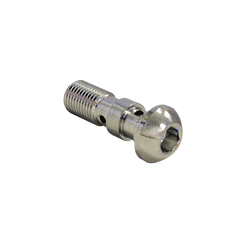 Boulon banjo double bombé 3 8 UNF chromé Durites de Frein Evok