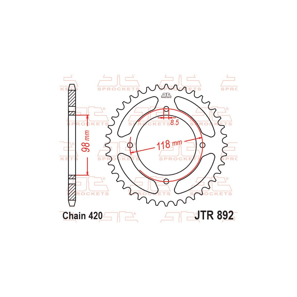 Corona Jt 892 z48 Kettenräder JT
