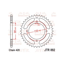 Corona Jt 892 z48 Kettenräder JT