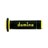 Manopole DOMINO A180 ATV Ape Nero-Giallo Griffe Domino