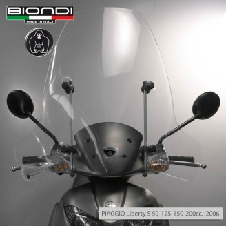 KIT SCHERMO+ATTACCHI PIAGGIO LIBERTY S 50/125/150/200 06-  BIONDI