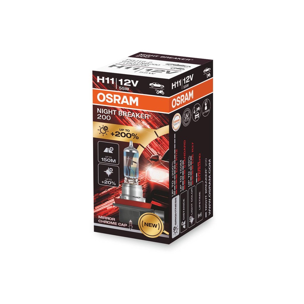 LAMPADA OSRAM H11 NIGHT BRAKER+200 12V 55W PGJ19-2  OSRAM