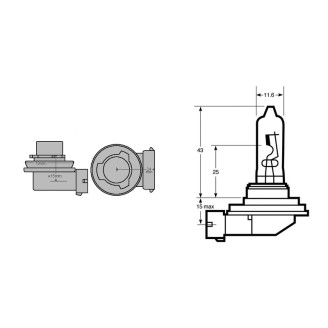 LAMPADA OSRAM H9 12V 65W ALOG.PGJ19-5  OSRAM