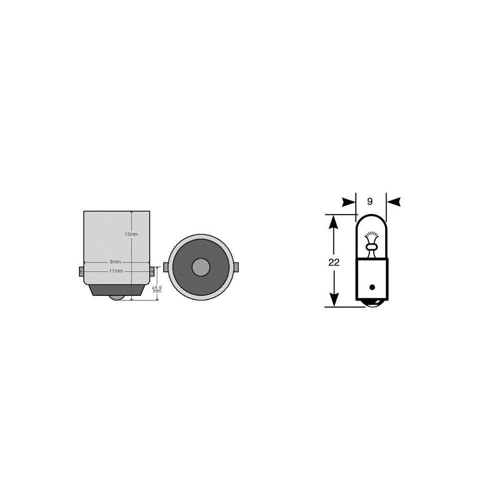 LAMPADA GE H5W 12V 5W BA9S Moto e Scooter vari General Electric