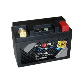 BATTERIA OKYAMI LTM14BL-CBCLITIO2 Yuasa: YTX14AHL-BS YB10L-A2 YB10L...