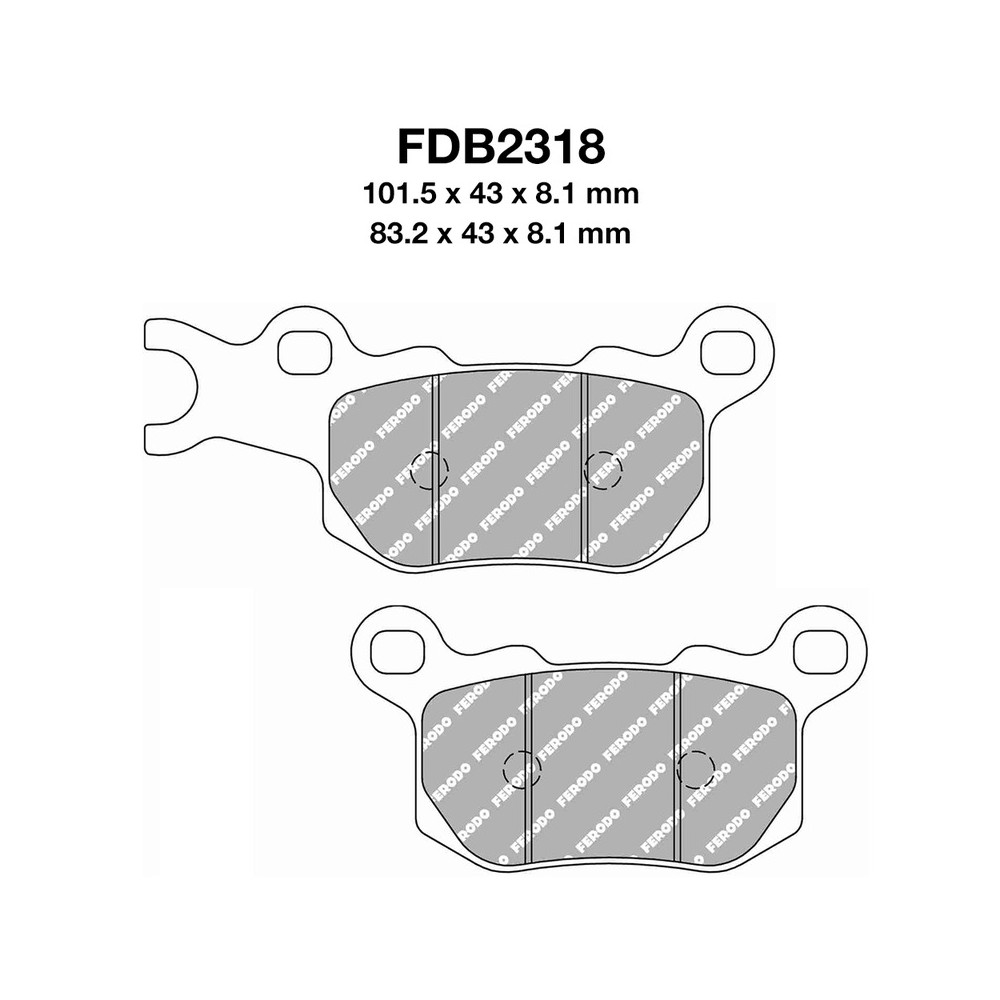 PASTIGLIE FERODO FDB2318SG CAN-AM Maverick X3 / Defender FERODO