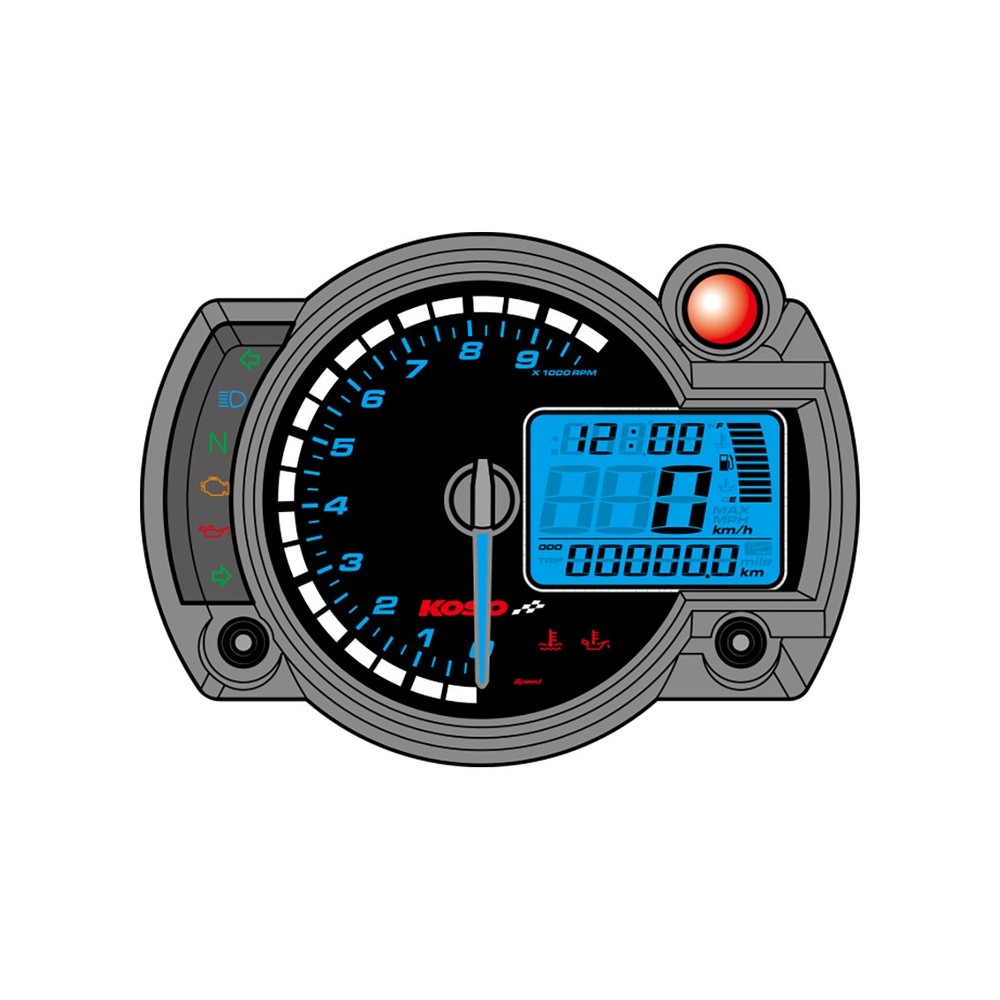 CRUSCOTTO MULTIFUNZIONE RX2NBLU/ NERO (10.000 RPM)  KOSO