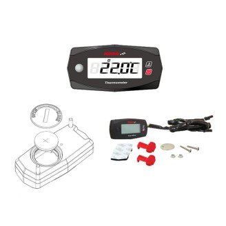 INDICATORE TEMPERATURA MINI4A BATTERIA - DOPPIO SENSORE  KOSO