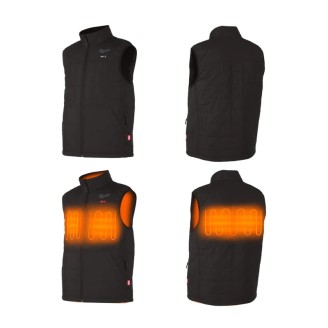 GILET TERMICO NERO TG.LM12 HPVBL2-0 (BATTERIE ESCL.)  MILWAUKEE