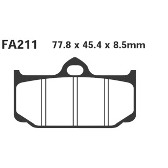 PASTIGLIE PINZA BREMBO 4 PIST.FA211 PASTIGLIE PINZA BREMBO 4 PIST. ...