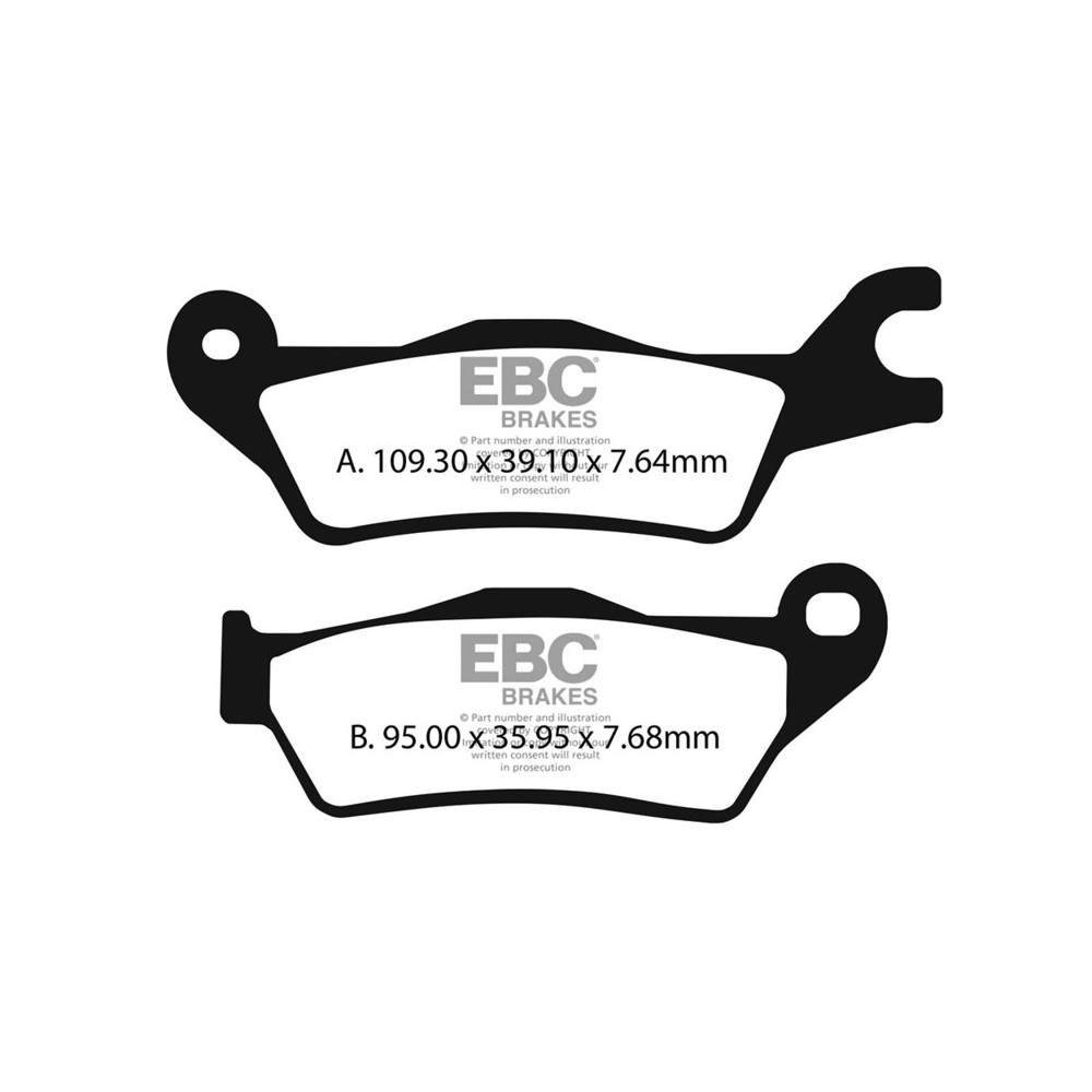 PASTIGLIE SUZUKI GSX-S 125 M17-22 ANTERIORE CBF 150 05-12 EBC