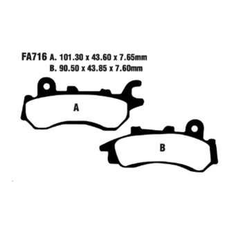 PASTIGLIE HONDA CB125F 17-18 ANTERIORE Honda CB125F 17-18 EBC